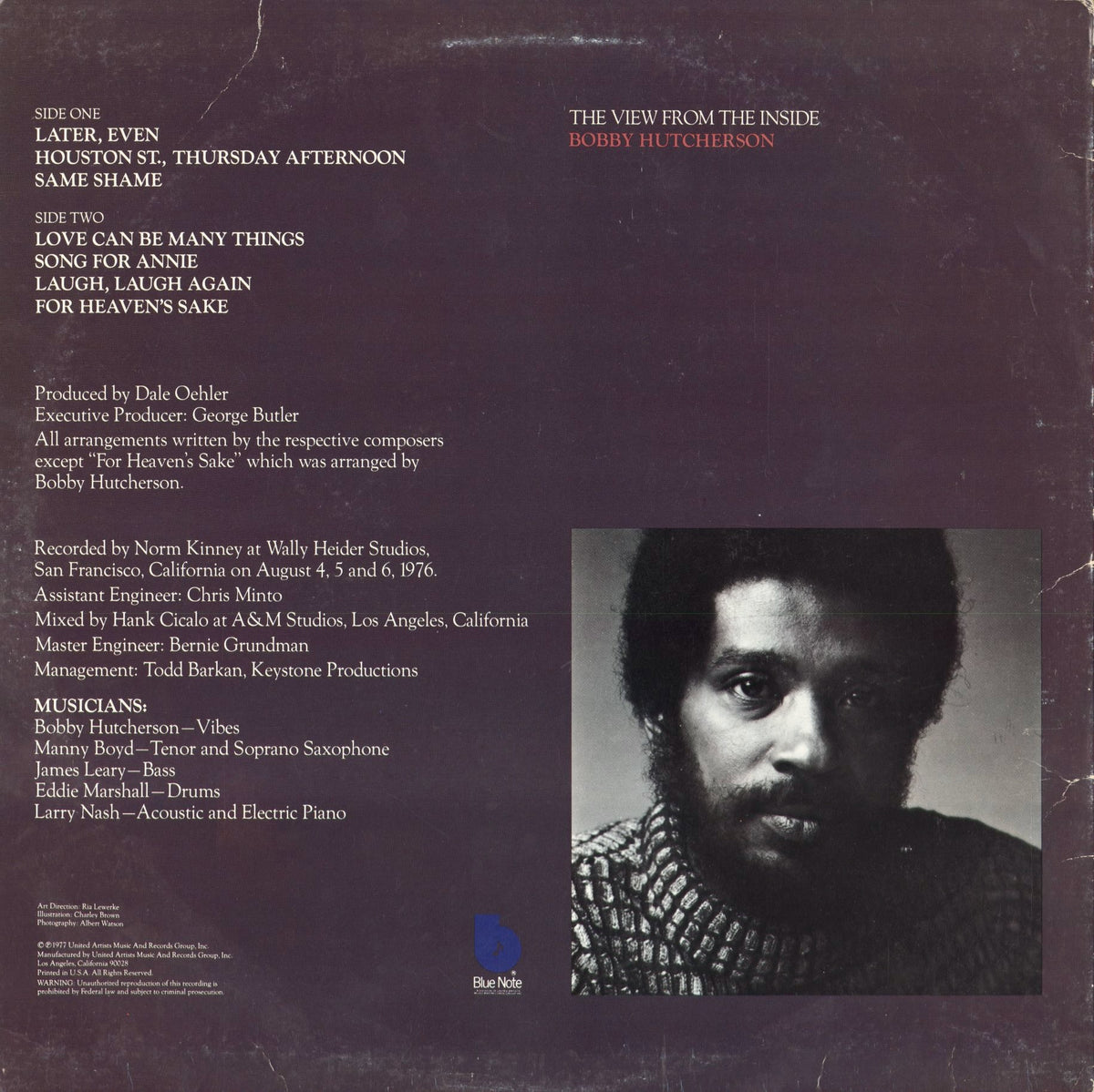 Bobby Hutcherson - The View From The Inside (BN-LA710-G) 1977 US Blue Note｜中古LP