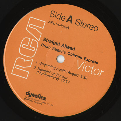 Brian Auger – Straight Ahead (APL1-0454) LP 1974 US RCA｜中古LP