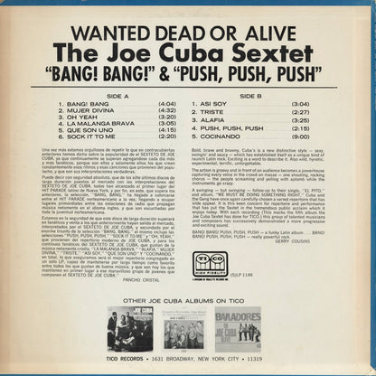 Joe Cuba - Wanted Dead Or Alive (TRLP 1146) 1966 US Tico｜中古LP