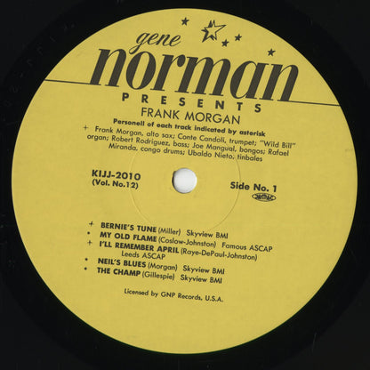 Frank Morgan - Frank Morgan With Conte Candoli And Machito's Rhythm Section (KIJJ-2010) 1990 JPN GNP Crescendo - キングレコード｜中古LP