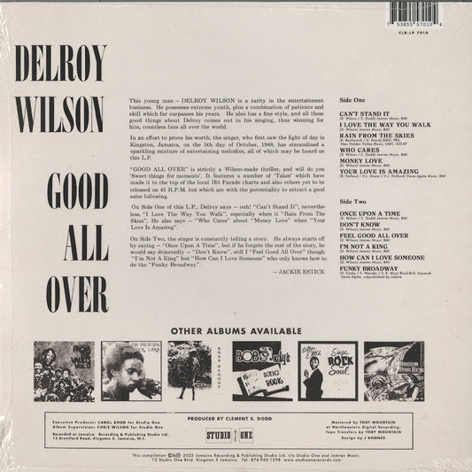 Delroy Wilson『Good All Over』1969年 UK Studio One リイシュー盤 LP（CLD-LP 7010）デルロイ・ウィルソン名盤 back