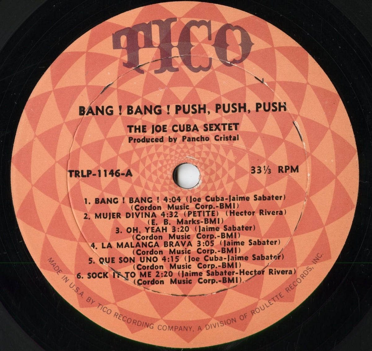 Joe Cuba - Wanted Dead Or Alive (TRLP 1146) 1966 US Tico｜中古LP