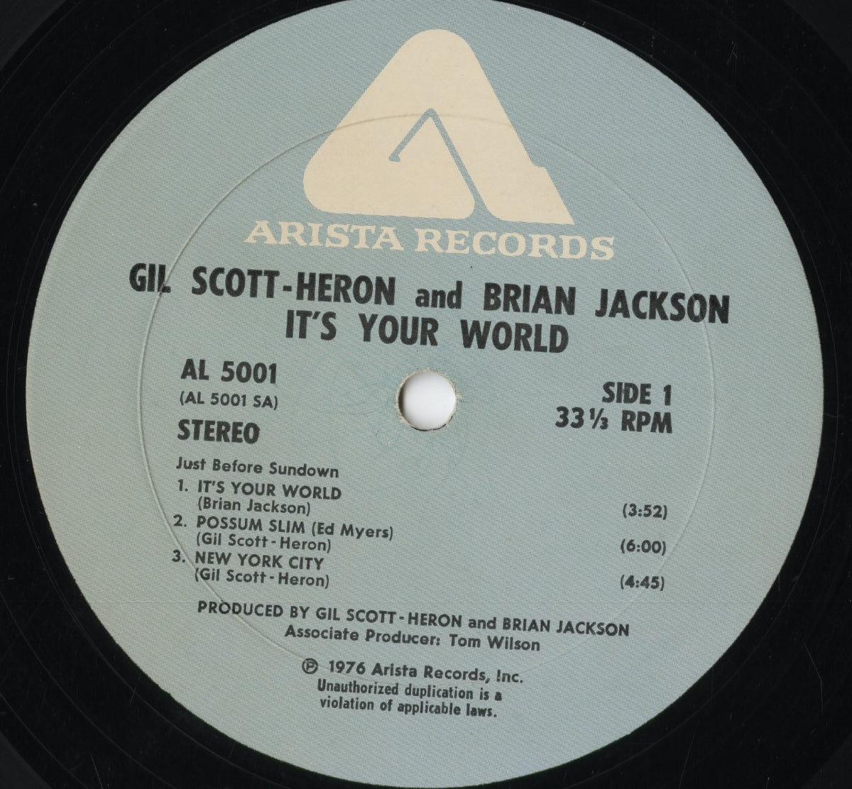 Gil Scott-Heron - It's Your World (AL 5001) 1976 US Arista｜中古LP