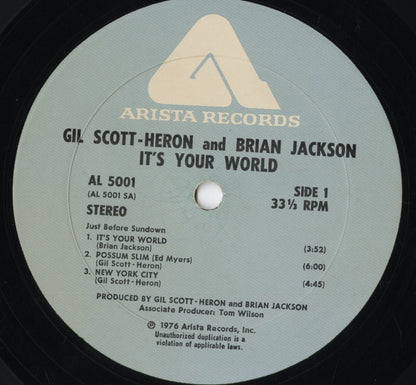 Gil Scott-Heron - It's Your World (AL 5001) 1976 US Arista｜中古LP