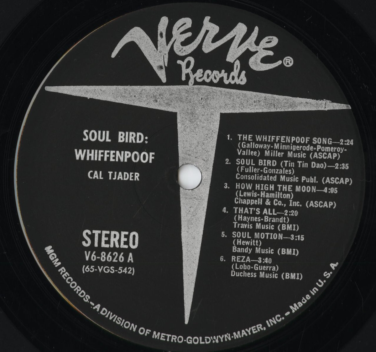Cal Tjader - Soul Bird: Whiffenpoof (V6-8626) 1965 US Verve｜中古LP