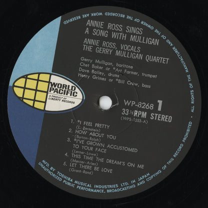 Annie Ross - Sings a Song With Mulligan! (WP-8268) 1962 JPN World Pacific / 東芝音工｜中古LP