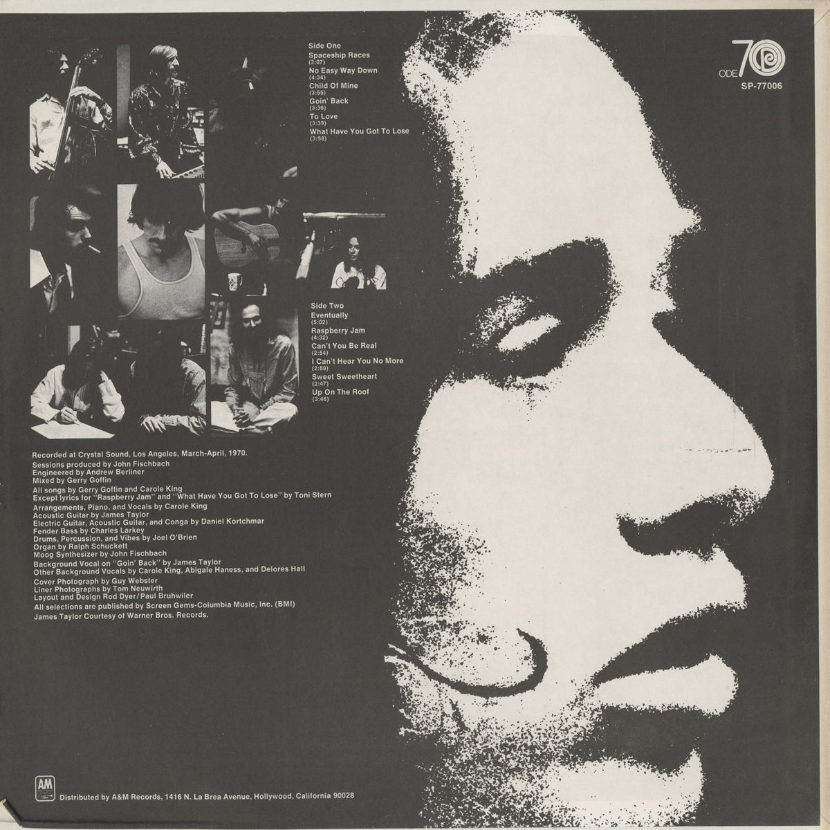 Carole King - Writer : Carole King (SP-77006) 1970 US Ode｜中古LP