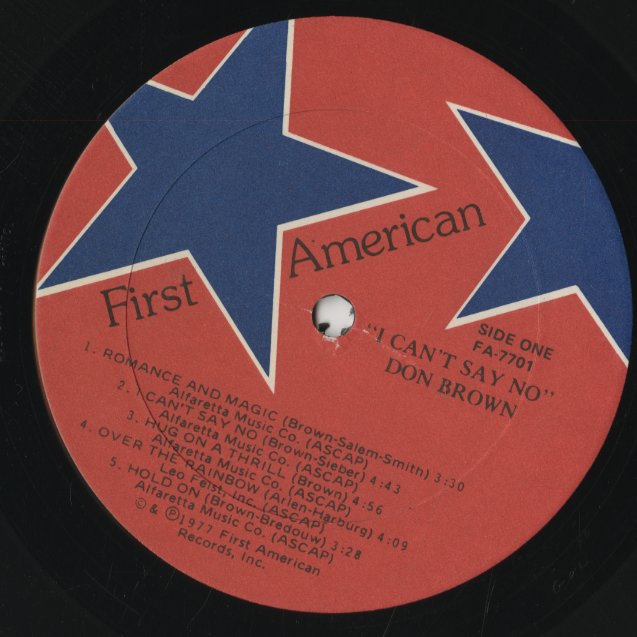 Don Brown / ドン・ブラウン / I Can't Say No (FA7701)