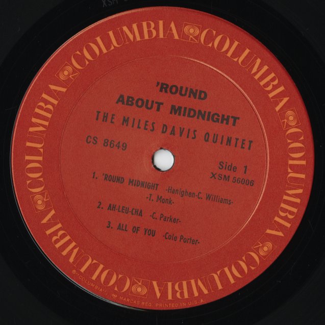 Miles Davis / マイルス・デイヴィス / 'Round About Midnight (CS 8649) 1972 US Columbia Red