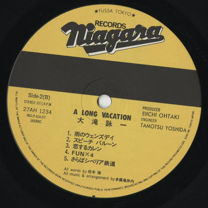 Eiichi Ohtaki 大滝詠一 - A Long Vacation (27AH 1234) 1981 JPN Niagara Bannai Tarao label credit｜中古LP