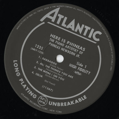 Phineas Newborn Jr. - Here is Phineas (AMJY-1235) LP 1976 JPN Atlantic / Warner Pioneer｜中古LP