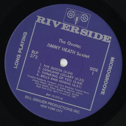 Jimmy Heath - The Quota (VIJJ-30019) LP 1993 JPN Riverside｜中古LP