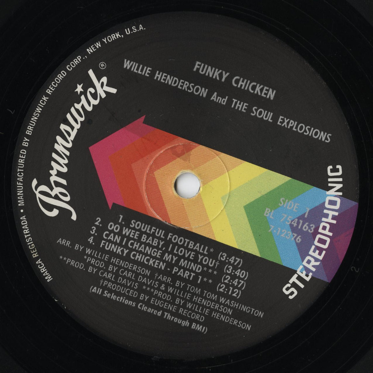 Willie Henderson And The Soul Explosions / ウィリー・ヘンダーソン / Funky Chicken (BL 754163)