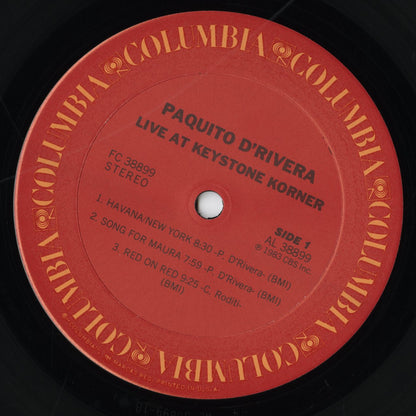 Paquito - Live At Key Stone Korner (FC 38899) LP 1983 US Columbia｜中古LP