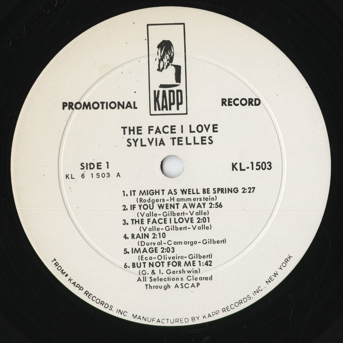 Sylvia Telles - The Face I Love (KL-1503) LP 1963 US Kapp｜中古LP