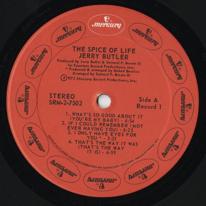 Jerry Butler - Spice Of Life (SRM 2 7502) 1972 US Mercury｜中古LP
