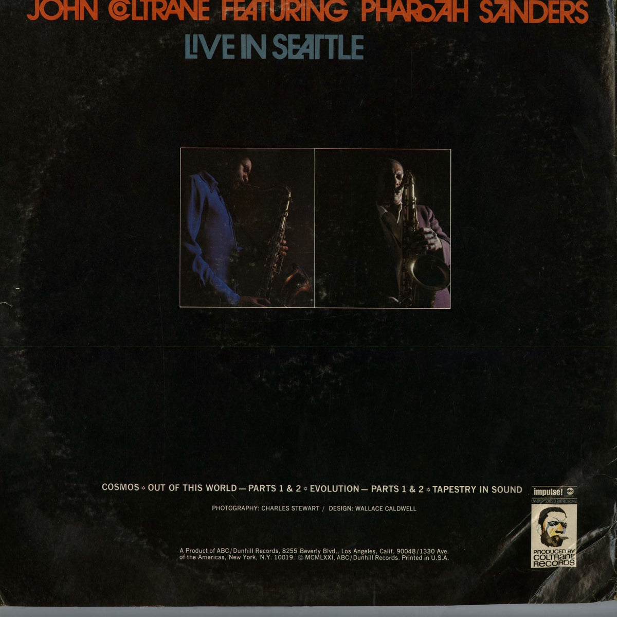 John Coltrane Featuring Pharoah Sanders - Live In Seattle (AS-9202-2) 1971 US Impulse｜中古LP