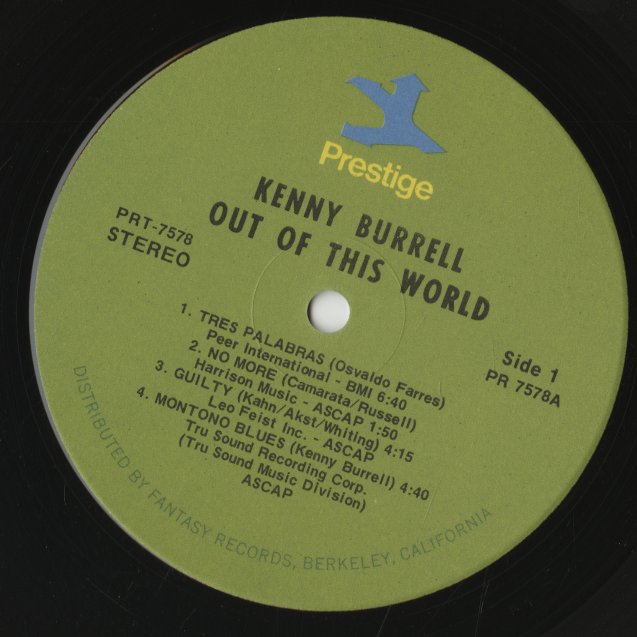 Kenny Burrell / ケニー・バレル / Out Of This World (PRT-7578)