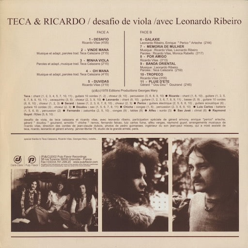 Teca & Ricardo - Desafio De Viola (DD027LP) 2002 FRA Dare-Dare｜中古LP