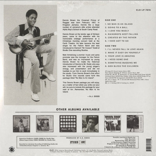 Dennis Brown - No Man Is An Island (SLD-LP 7015) Studio One
back