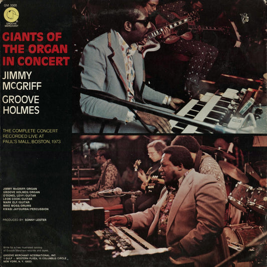 Jimmy McGriff, Groove Holmes - Giants Of The Organ In Concert (GM 3300) 1973 US Groove Merchant｜中古2LP