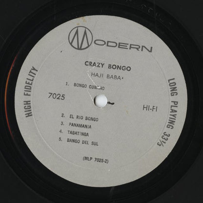 Haji Baba - Crazy Bongo (MLP-7025) 1962 US Modern Records｜中古LP label