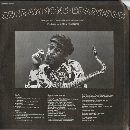 Gene Ammons - Brasswind (P-10080) 1974 US Prestige｜中古LP