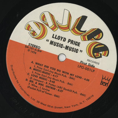 Lloyd Price / ロイド・プライス / Music-Music (LPG-001LP)