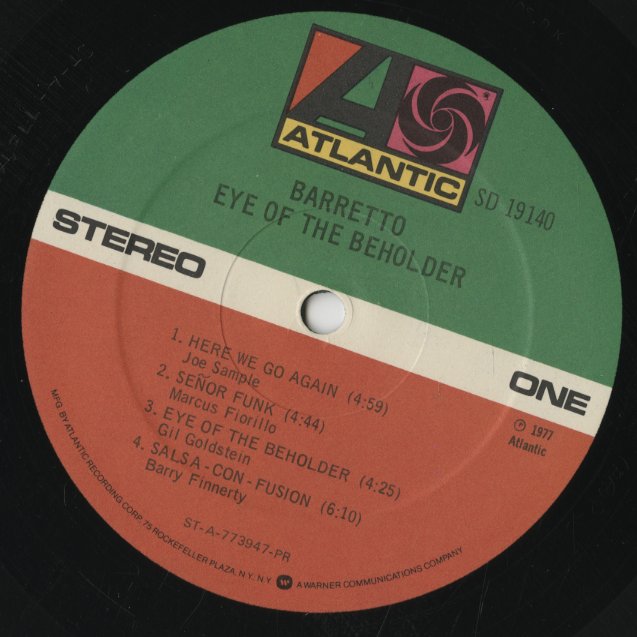 Ray Barretto / レイ・バレット / Eye Of The Beholder (SD 19140)