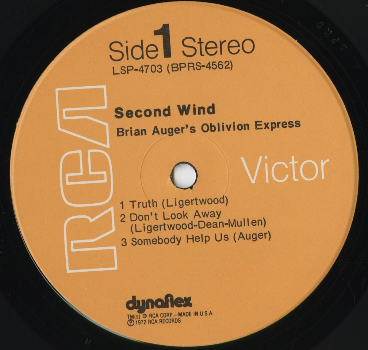 Brian Auger - Second Wind (LSP-4703) 1972 US RCA｜中古LP