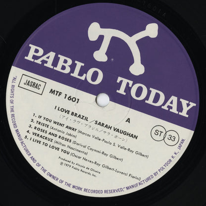 Sarah Vaughan / サラ・ヴォーン / I Love Brazil! (MTF-1601)