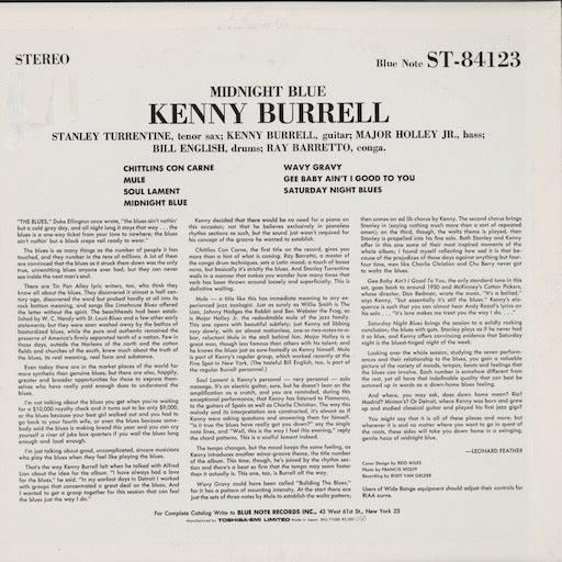 Kenny Burrell - Midnight Blue (BNJ71088) LP 1985 JPN Blue Note / 東芝EMI｜中古LP