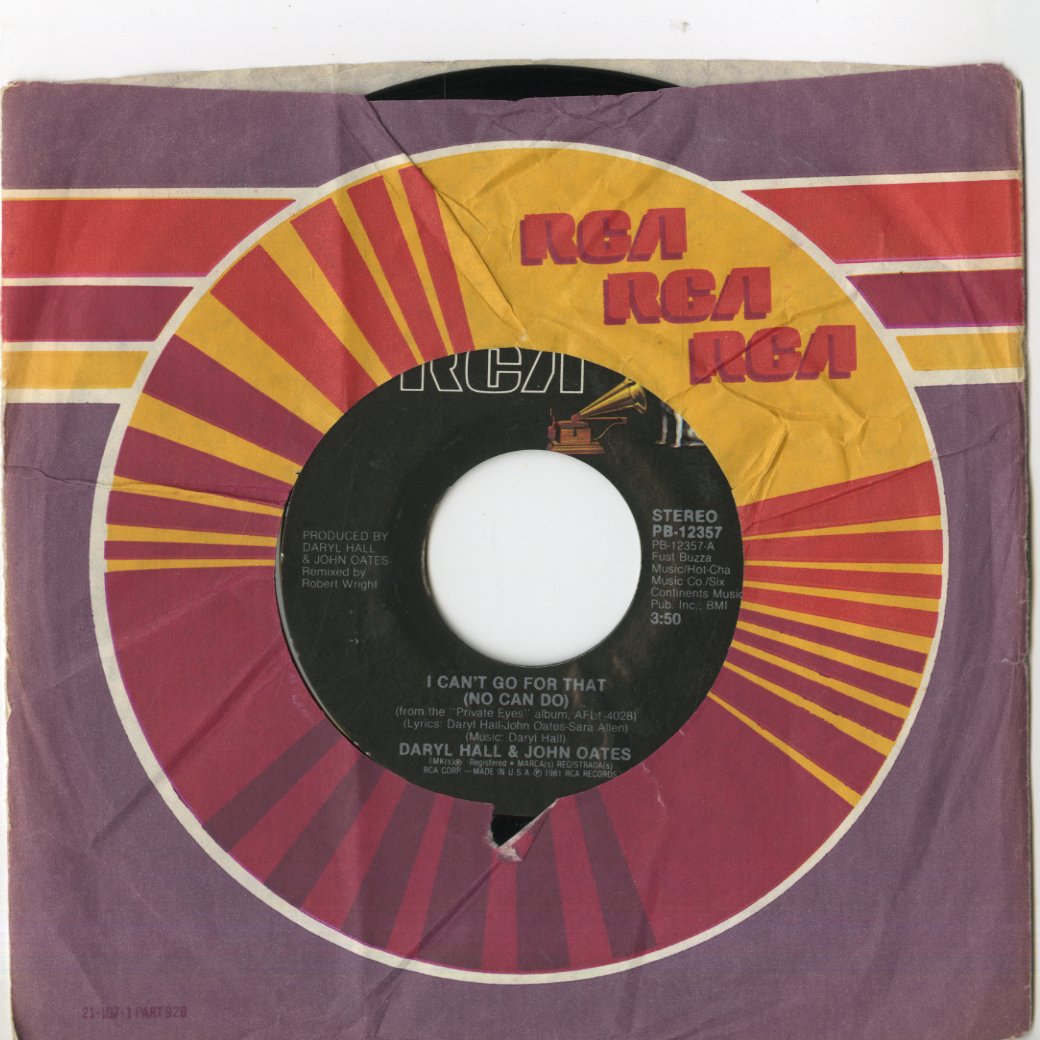 Daryl Hall & John Oates / ホール＆オーツ / I Can’t Go For That (No Can Do) / Unguarded Minute -7 (PB-12357)