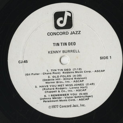 Kenny Burrell / ケニー・バレル / Tin Tin Deo (CJ-45)