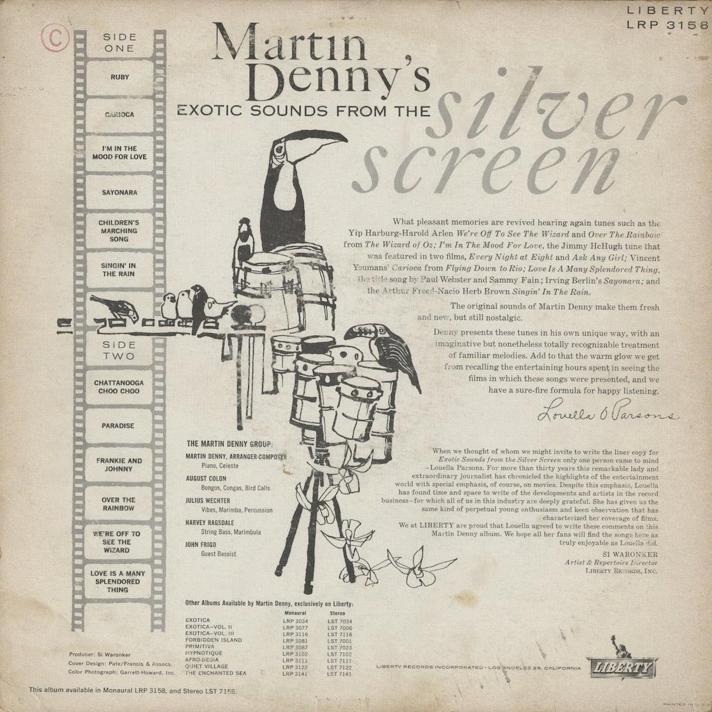 Martin Denny / マーチン・デニー / Silver Screen - MONO (LRP3158)