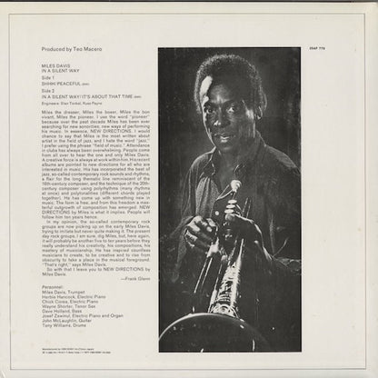 Miles Davis - In A Silent Way (25AP 770) 1977 JPN CBS/Sony｜中古LP