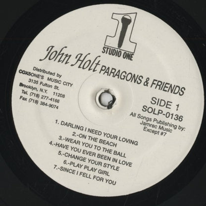 John Holt / ジョン・ホルト / Paragons & Friends (SOLP 0136)