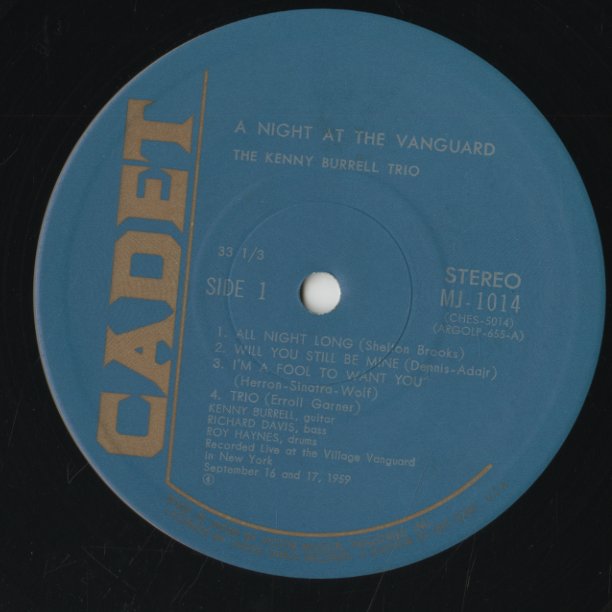 Kenny Burrell / ケニー・バレル / A Night At The Vanguard (MJ-1014)