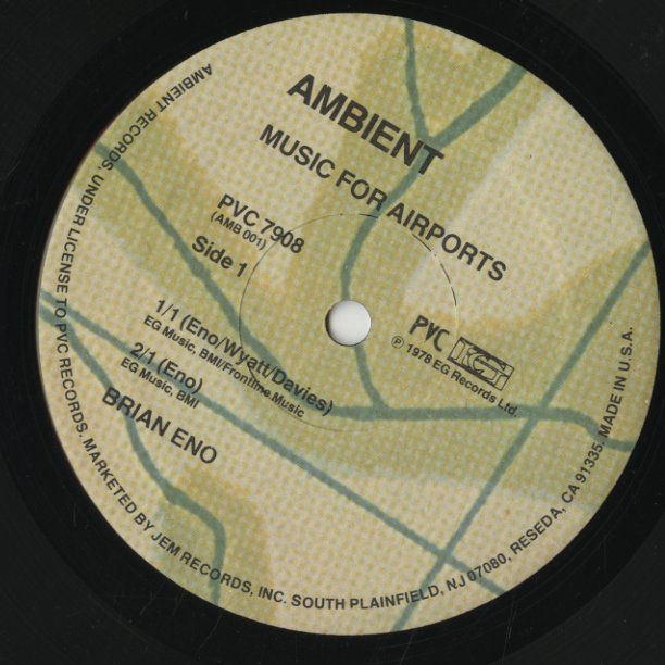 Brian Eno / ブライアン・イーノ / Ambiant 1 Music For Airports (PVC7908)