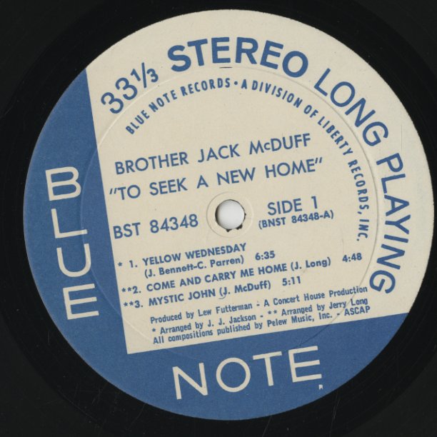 Brother Jack McDuff / ブラザー・ジャック・マクダフ / To Seek A New Home (BST 84348)