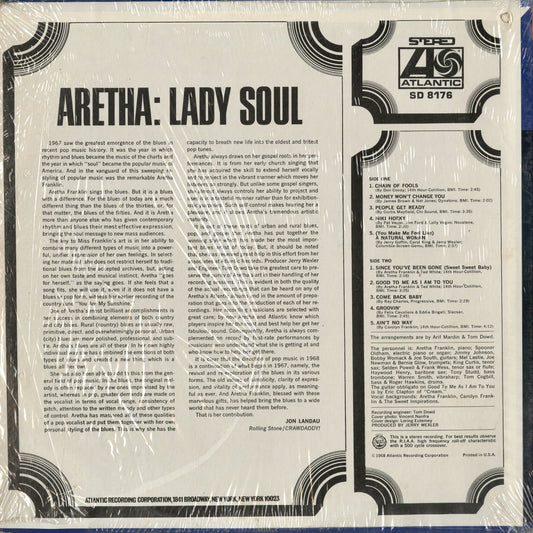 Aretha Franklin - Lady Soul (SD 8176) 1969 US Atlantic｜中古LP