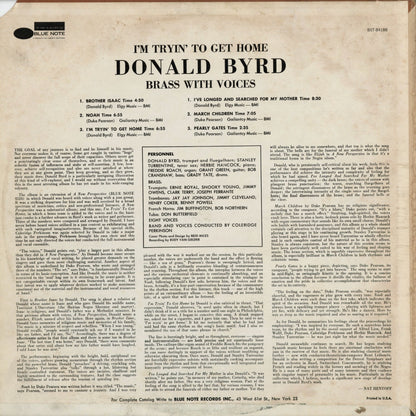 Donald Byrd - I'm Tryin' To Get Home - Brass With Voices (BST-84188) 1973 US Blue Note｜中古LP