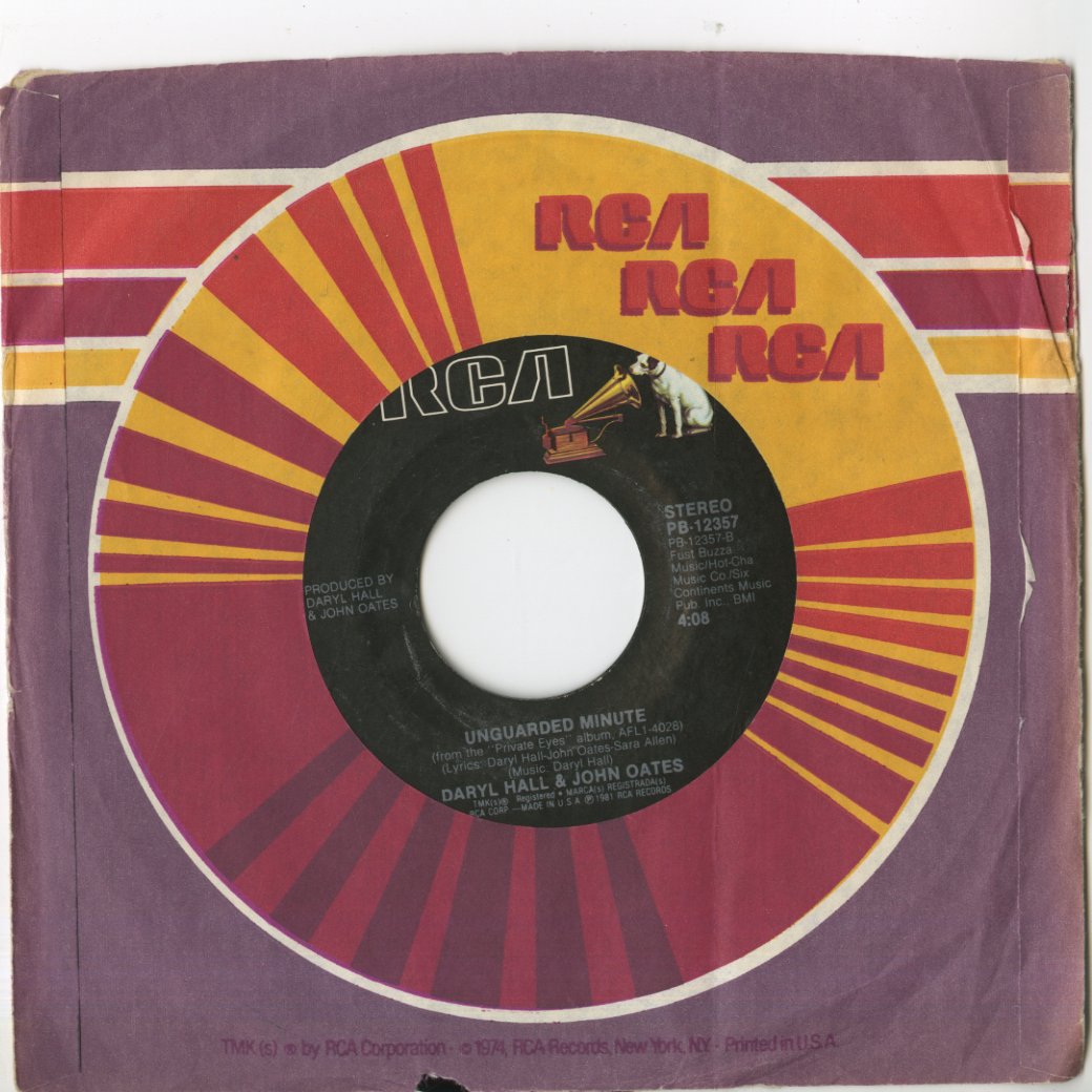 Daryl Hall & John Oates / ホール＆オーツ / I Can’t Go For That (No Can Do) / Unguarded Minute -7 (PB-12357)
