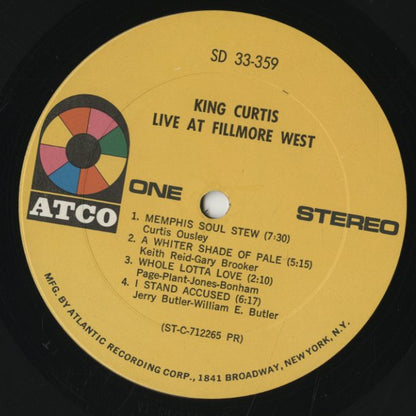 King Curtis / キング・カーティス / Live At Fillmore West (SD 33-359)