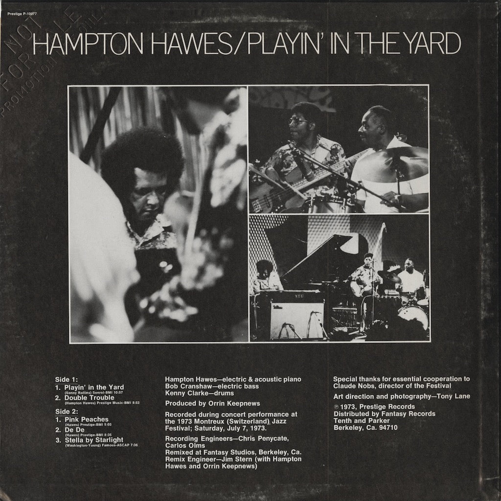 Hampton Hawes / ハンプトン・ホウズ / Playin' In The Yard (P-10077)