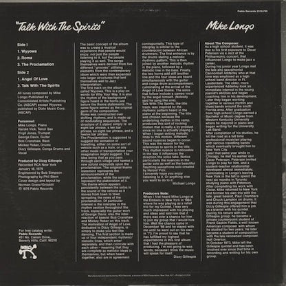 Mike Longo - Talk With The Spirits (2310-769) 1976 US Pablo｜中古LP