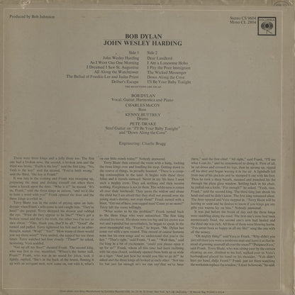 Bob Dylan - John Wesley Harding (CL 2804) LP 1968 US Columbia｜中古LP