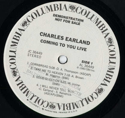 Charles Earland - Coming To You Live (JC 36449) 1980 US Columbia｜中古LP