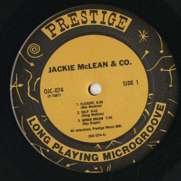 Jackie McLean / ジャッキー・マクリーン / Jackie McLean & Co. (OJC074)