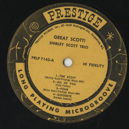 Shirley Scott / シャーリー・スコット / Great Scott (PRLP7143)